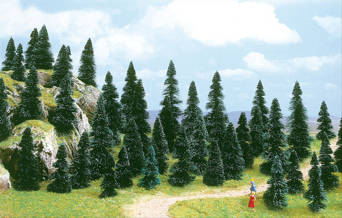 Busch 6499 HO Scale Pine Tree Assortment, 100-Pack