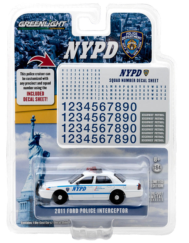 Greenlight 42771-CASE 1/64 NYPD 2011 Ford Crown Victoria Case