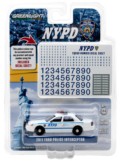 Greenlight 42771-CASE 1/64 NYPD 2011 Ford Crown Victoria Case