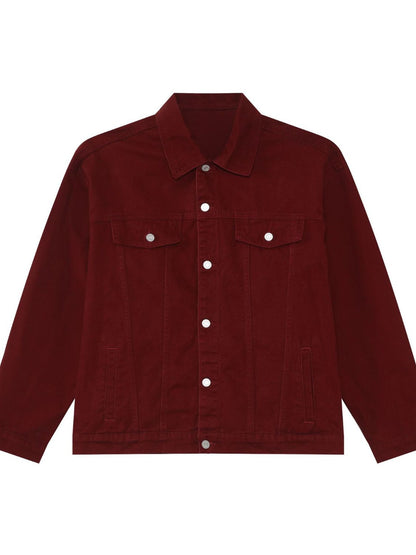 Men's Button Up Dropped Shoulder Denim Jacket