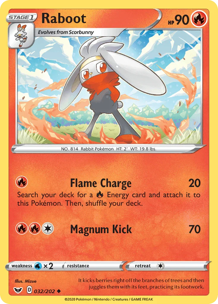 Raboot (032/202) [Sword & Shield: Base Set]
