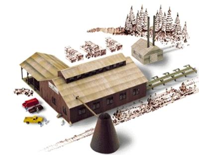 Walthers Cornerstone 3236 N Mountain Lumber Company Sawmill Kit