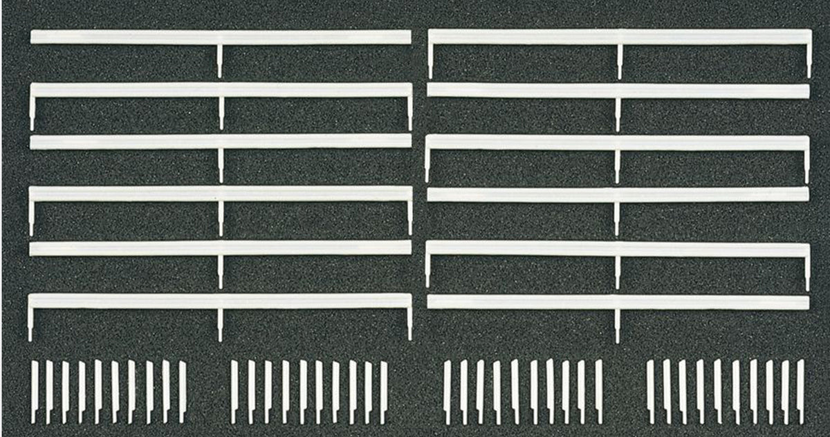 Preiser 18202 HO Scale Guard Rail & Crash Barrier Set, 40-Piece