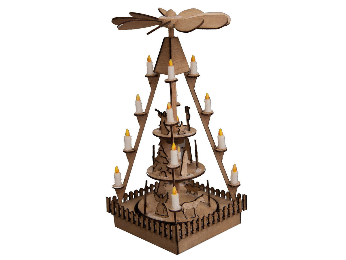 Noch 14395 HO Scale Christmas Market Pyramid Laser-Cut Kit