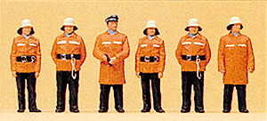 Preiser 10214 HO Scale Firemen With Protective Clothing