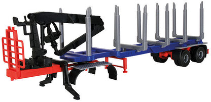 Kibri 12250 1/87 Log Trailer with Loading Crane Model Kit