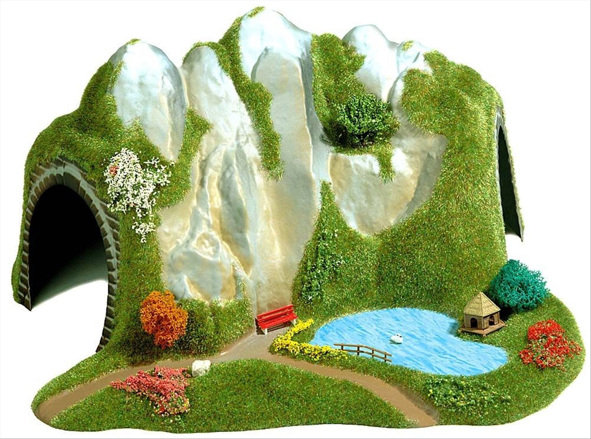 Busch 3011 HO Scale Curved Tunnel with Lake