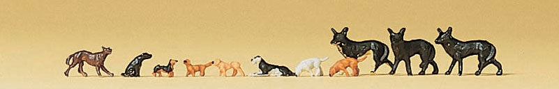 Preiser 79122 N Scale Hounds Dogs Animal Figure Set