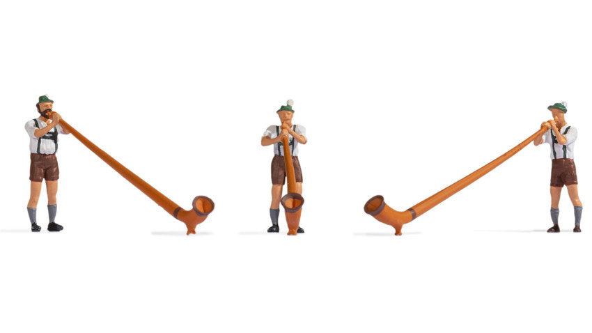 Noch 15579 HO Scale Alphorn Players, 2 Figures