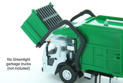 3D To Scale 64-230-GR 1/64 Trash Dumpster, Green with Black Lid