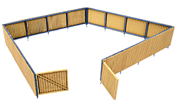 Walthers Cornerstone 933-3632 HO Corrugated Fence Kit