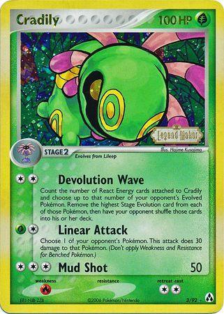 Cradily (3/92) (Stamped) [EX: Legend Maker]