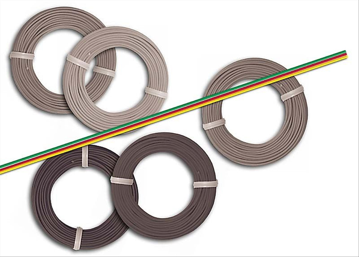 Busch 1782 All Scale 3-Conductor Flat Cable, 5m