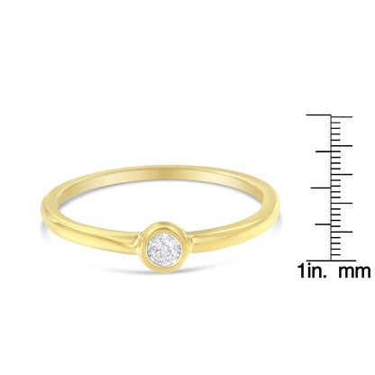 14K Yellow Gold Plated .925 Sterling Silver Miracle Set Diamond Ring (1/20 Cttw, J-K Color, I1-I2 Clarity) by Haus of Brilliance