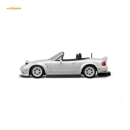 MicroTurbo Custom MX5 Rocket Bunny Metallic White 1:64