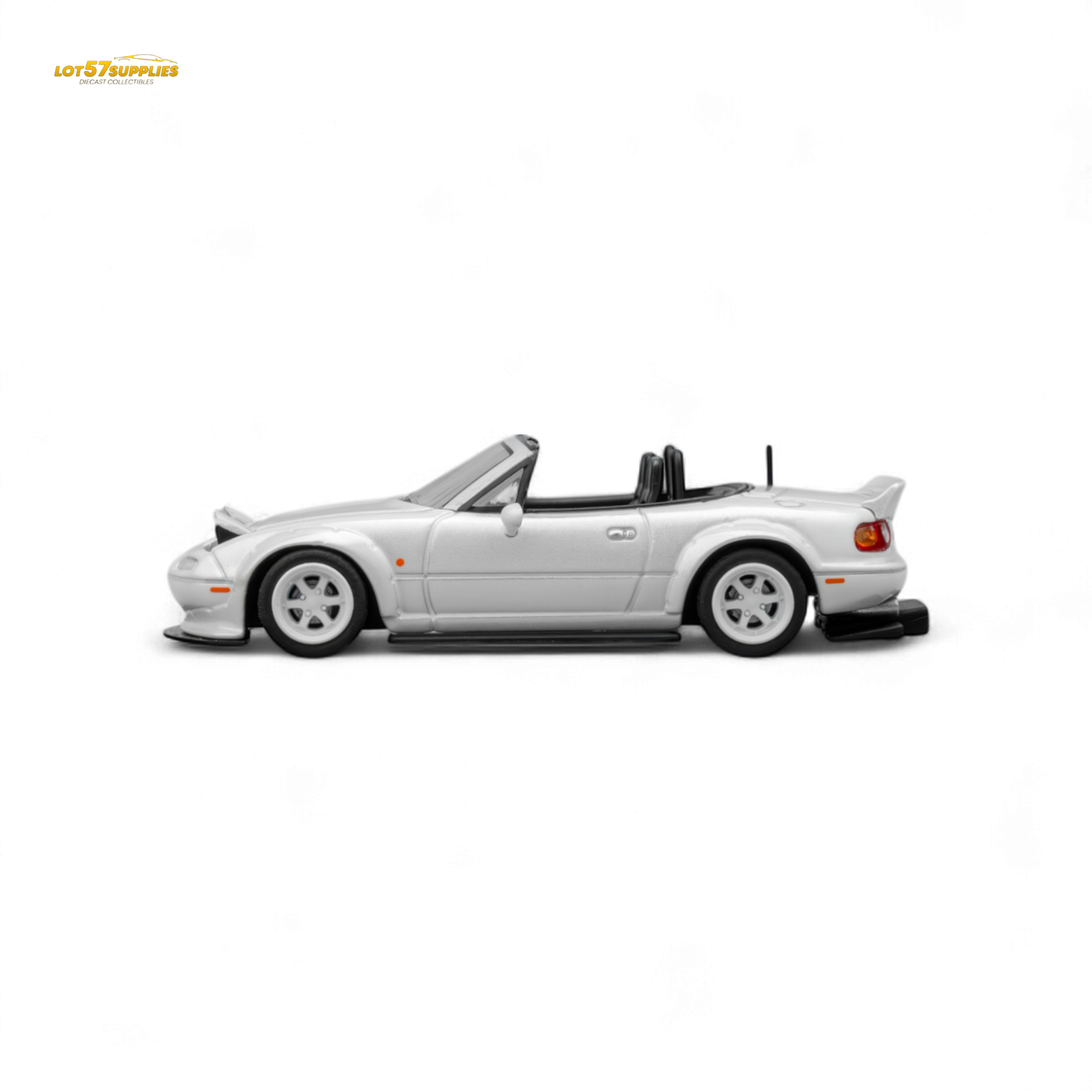 Microturbo Custom MX5 Rocket Bunny - Metallic White 1:64