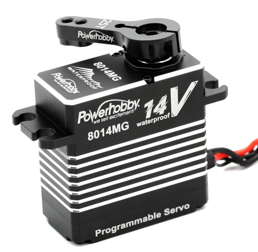 Powerhobby 8014MG 14v Programmable Waterproof HV Brushless 3s Lipo Servo