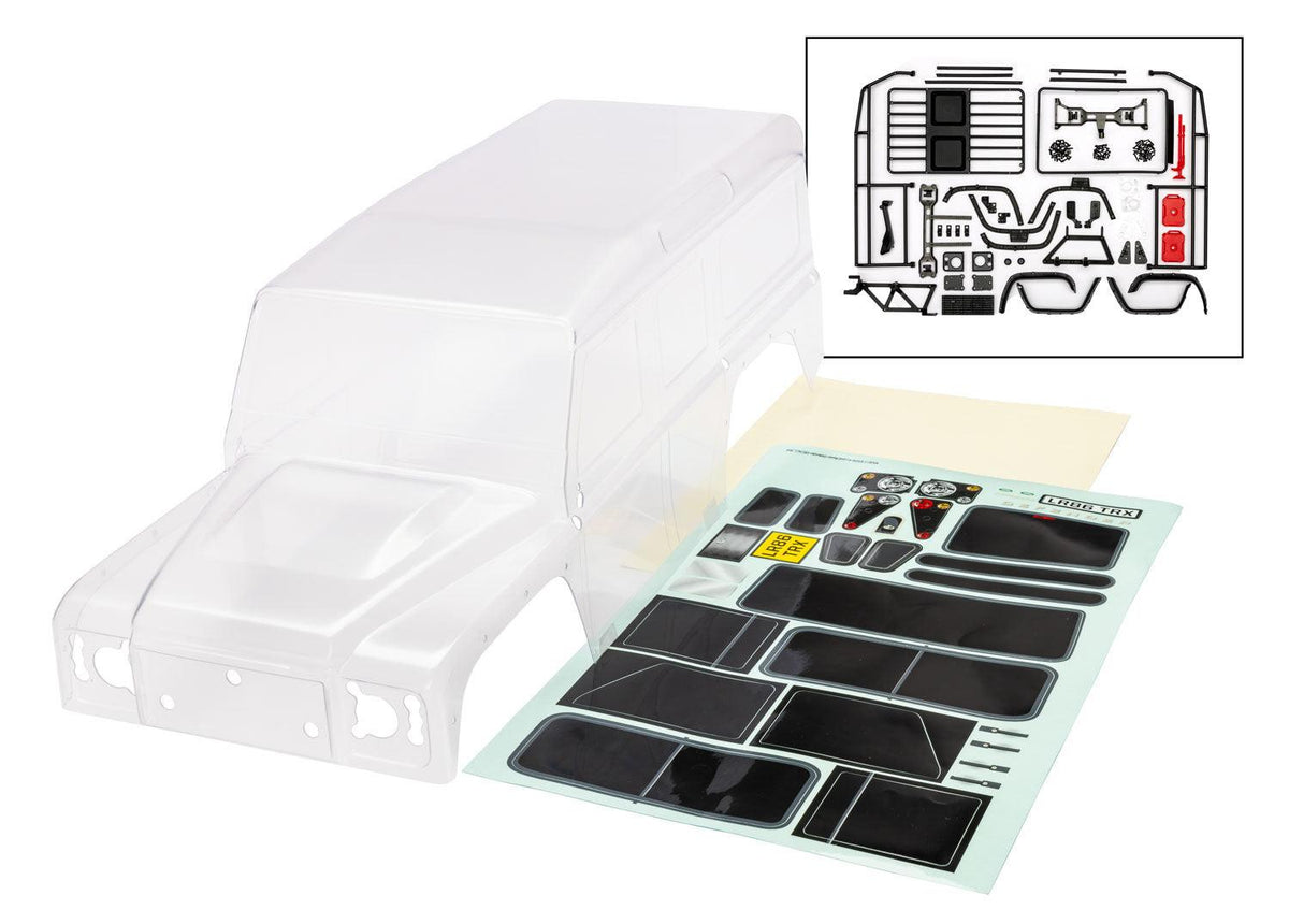 Traxxas 8050 TRX-4 Land Rover Defender Clipless Clear Body