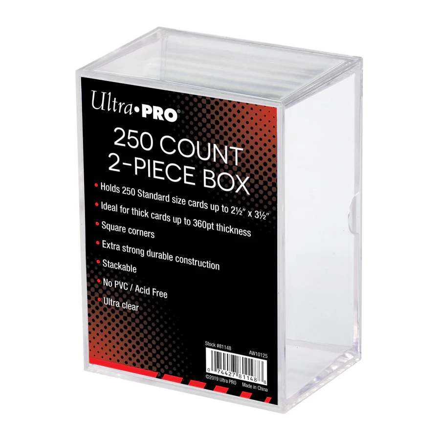 2-Piece Clear 250 Card Storage Box
