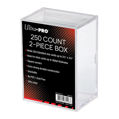 2-Piece Clear 250 Card Storage Box