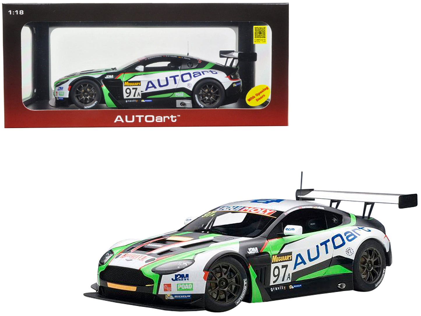 Aston Martin V12 Vantage Bathurst 12hour Endurance Race 2015 #97 A. Macdowall / D. O'Young / S. Mucke 1/18 Model Car by Autoart  free shipping USA