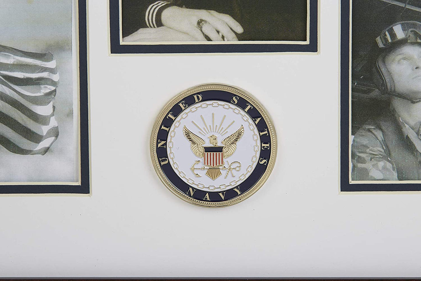 The Military Gift Store US Flag Store U.S. Navy Medallion 5 Picture Collage Frame.