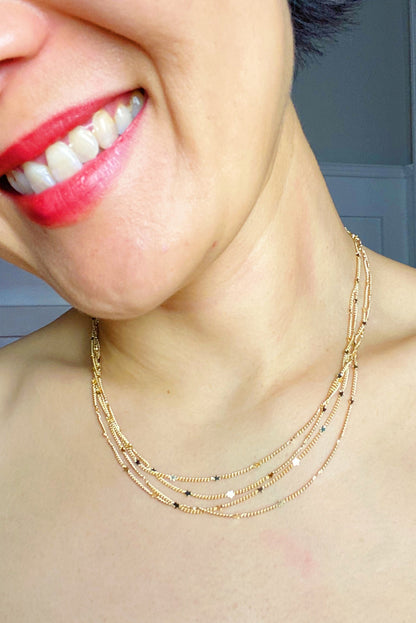 Show Me The Ways Necklace, Gold by Ellisonyoung.com