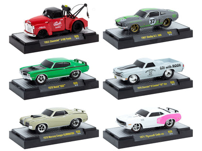 "Ground Pounders" 6 Cars Set Release 29 IN DISPLAY CASES Limited Edition 1/64 Diecast Model Cars by M2 Machines  free shipping USA