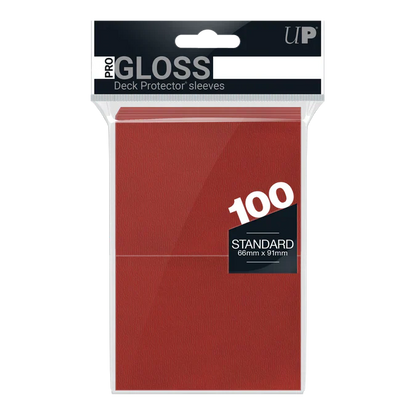 PRO-Gloss Standard Deck Protector Sleeves (Red)