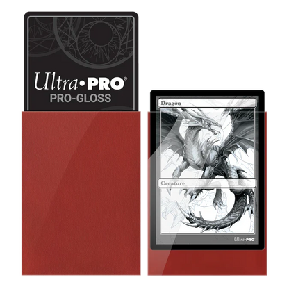 PRO-Gloss Standard Deck Protector Sleeves (Red)