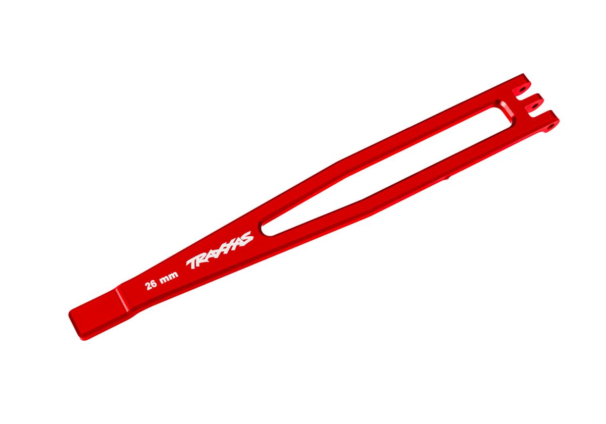Traxxas 8327-RED Aluminum Battery Hold-Down, Red