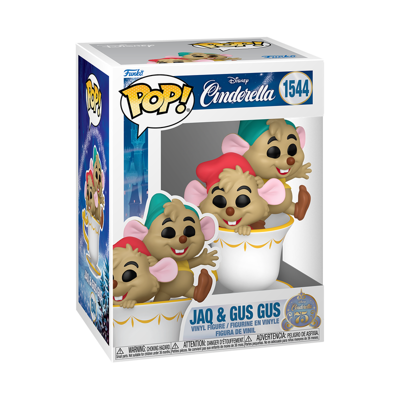 (PRE-ORDER) POP Disney: Cinderellas 75th- JAQ & GUS GUS in cup