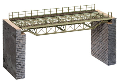 Noch 67024 HO Scale Steel Deck Truss Bridge w/Abutments Kit