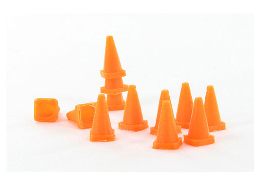 3D To Scale 64-110-OR 1/64 Scale Traffic Cones - 18 Pack Safety Orange