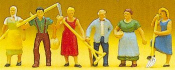 Preiser 10040 HO Scale People Working Farm Workers #1