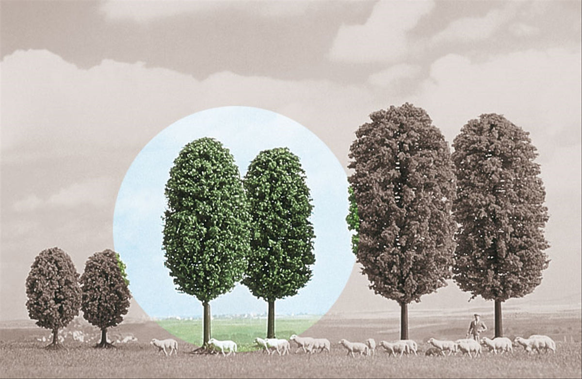 Busch 6053 HO Scale Deciduous Trees, 3-15/16in/10cm pkg(2)