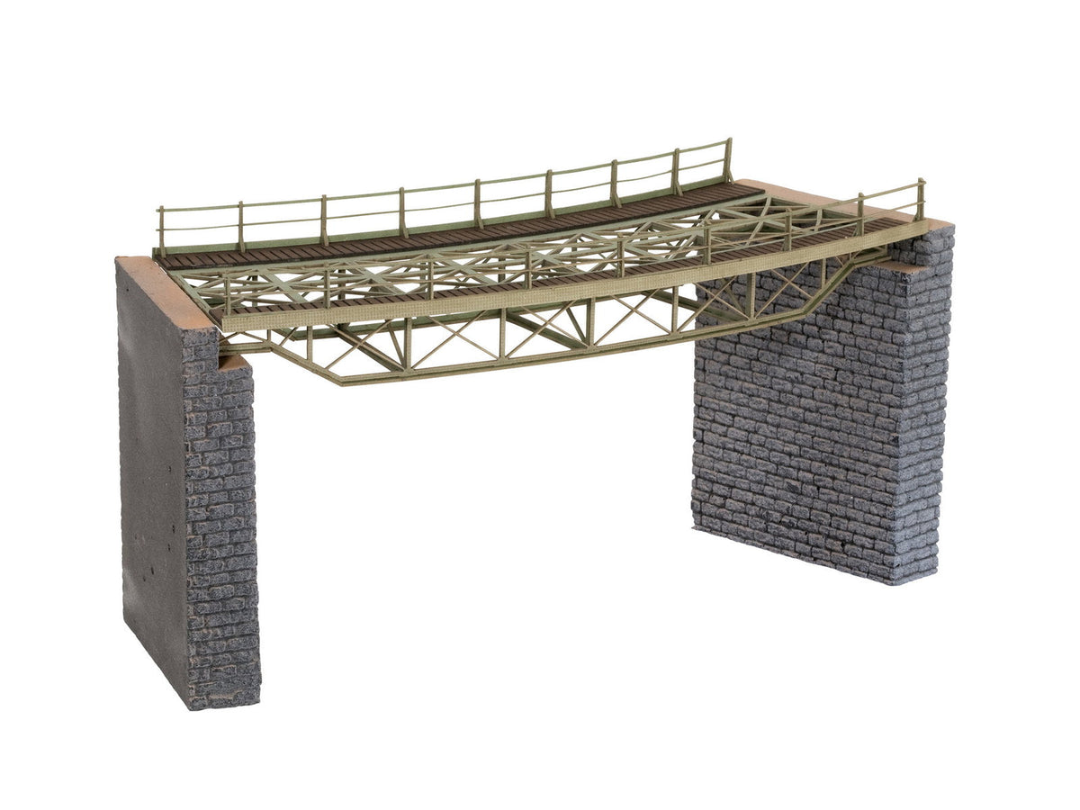 Noch 67025 HO Scale Curved Steel Deck Truss Bridge Laser-Cut Kit