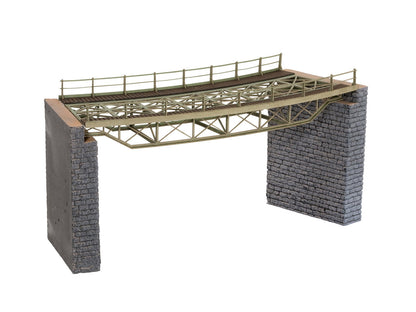 Noch 67025 HO Scale Curved Steel Deck Truss Bridge Laser-Cut Kit