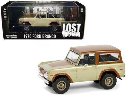 1970 Ford Bronco Gold Metallic with Brown Hood and Top "Lost" (2004-2010) TV Series "Hollywood" Series 20 1/24 Diecast Model Car by Greenlight