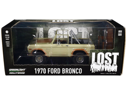 1970 Ford Bronco Gold Metallic with Brown Hood and Top "Lost" (2004-2010) TV Series "Hollywood" Series 20 1/24 Diecast Model Car by Greenlight