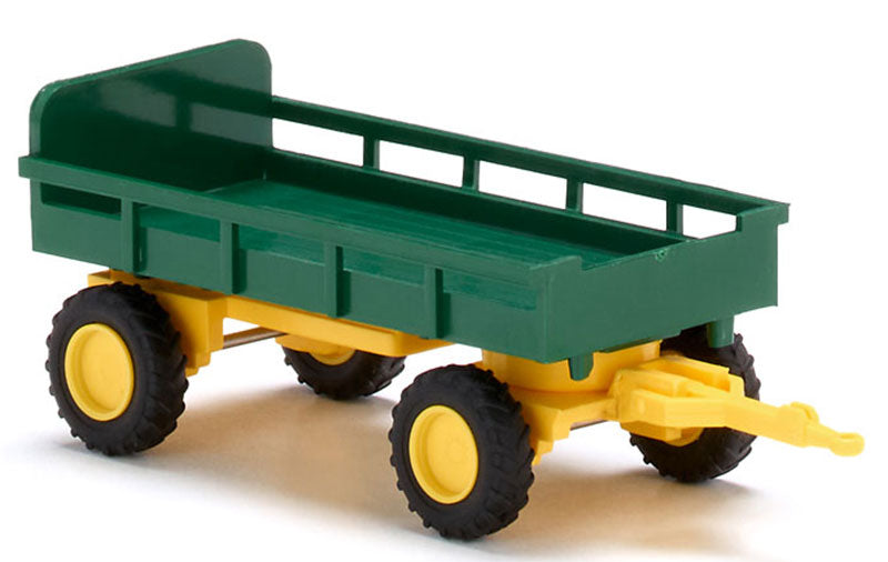 Wiking 086904 1/87 Agricultural Flatbed Trailer, Green Yellow
