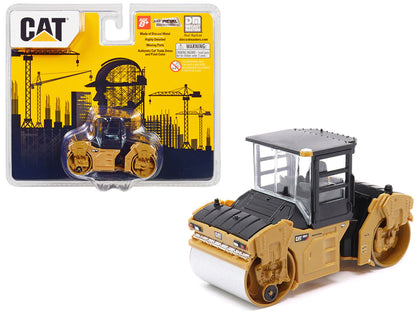 CAT Caterpillar CB-13 Tandem Vibratory Roller with Cab Yellow and Black 1/64 Diecast Model by Diecast Masters  free shipping USA