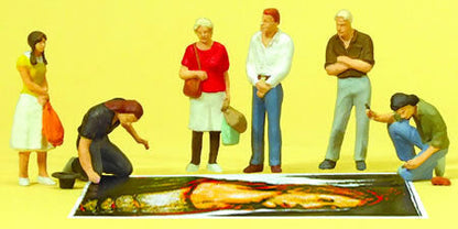 Preiser 10549 HO Scale Working People -- Street Artists & Onlookers pkg(6)