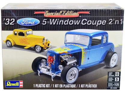 Level 5 Model Kit 1932 Ford 5-Window Coupe 2-in-1 Kit 1/25 Scale Model by Revell  free shipping USA