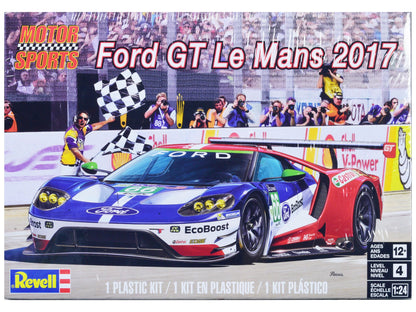 Level 4 Model Kit Ford GT "24 Hours of Le Mans" (2017) 1/24 Scale Model by Revell  free shipping USA