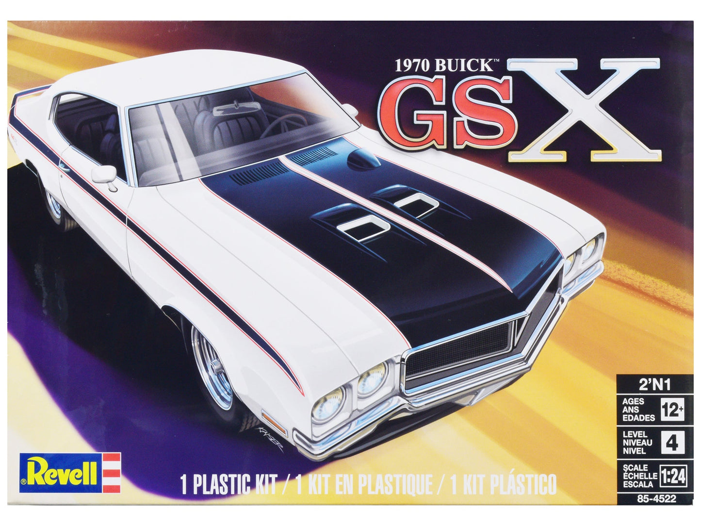 Level 4 Model Kit 1970 Buick GSX 2-in-1 Kit 1/24 Scale Model by Revell  free shipping USA