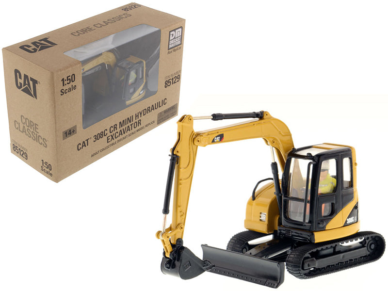 CAT Caterpillar 308C CR Excavator with Operator "Core Classics Series" 1/50 Diecast Model by Diecast Masters  free shipping USA