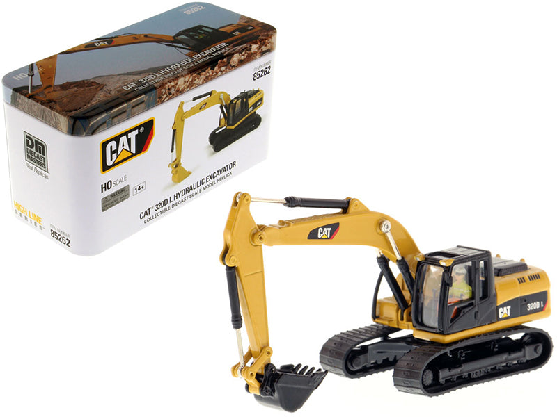 CAT Caterpillar 320D L Hydraulic Excavator with Operator "High Line" Series 1/87 (HO) Scale Diecast Model by Diecast Masters  free shipping USA