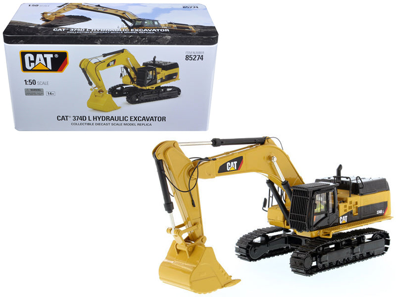 CAT Caterpillar 374D L Hydraulic Excavator with Operator "High Line" Series 1/50 Diecast Model by Diecast Masters  free shipping USA