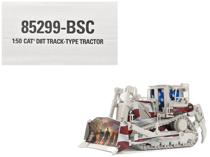 CAT Caterpillar D8T Track Type Tractor with Single Shank Ripper "Brent Scarbrough & Co." Patriotic Livery "High Line" Series 1/50 Diecast Model by Diecast Masters  free shipping USA